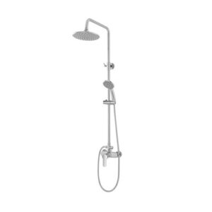 416208 Set colonna doccia con soffione e doccetta tonda cromo platinum FERIDRAS