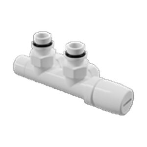 5991990334035 Kit valvola a squadra dx interasse 50mm termostatizzabile bianco attacco rame Ø 12-14 KRISTAL - immagine 1
