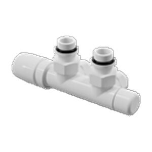5991990334036 Kit valvola a squadra sx interasse 50mm termostatizzabile bianco attacco multistrato Ø 16 KRISTAL - immagine 1