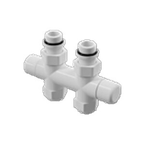 5991990334038 Kit valvola dritta interasse 50mm termostatizzabile bianco attacco multistrato Ø 16 KRISTAL - immagine 1