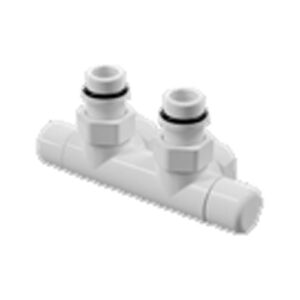 5991990334041 Kit due detentori a squadra manuale interasse 50mm attacco rame Ø 12-14 KRISTAL - immagine 1