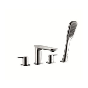 6019.4.212 YUKON MISCELATORE VASCA/DOCCIA A 4 FORI MONTATO A BORDO VASCA OTTONE VSA - immagine 1