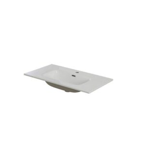 606134 Lavabo consolle in ceramica a filo L 90 x H 17 x P 47 Cherry FERIDRAS