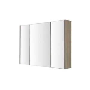 606202 Specchiera contenitore 3 ante rovere scuro 100x16x70h cm FERIDRAS