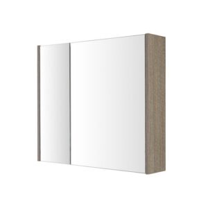 606205 Specchiera contenitore 2 ante rovere scuro 80x16x70h cm FERIDRAS