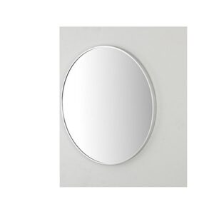 793020 Specchio con cornice metallo argento Ø 80 cm FERIDRAS