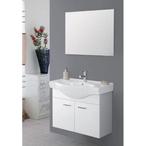 799004 Composizione bagno 82,5cm sospeso 2 ante bianco Stella FERIDRAS