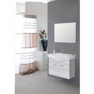 799082 Composizione bagno sospeso 2 ante grigio L 85 x H 63 x P 49,5 Stella FERIDRAS