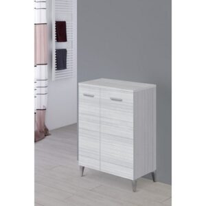 799098 Armadio in nobilitato melaminico 2 ante L 60 x H 83,5 x P 34 grigio Stella FERIDRAS - immagine 1
