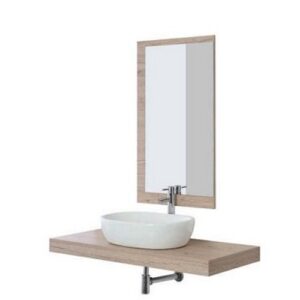 801014 Composizione bagno sospeso 120cm ciotola 60cm rovere Shelf  FERIDRAS