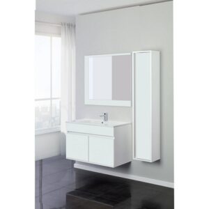 801024 Composizione bagno sospeso 90cm 2 ante bianco laccato Fabula FERIDRAS