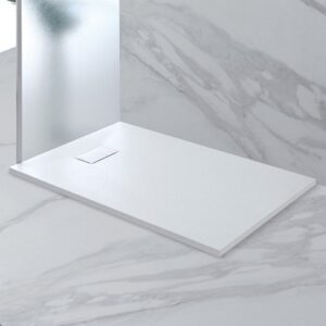 890002 Piatto doccia 70x120 cm effetto pietra bianco FERIDRAS - immagine 1