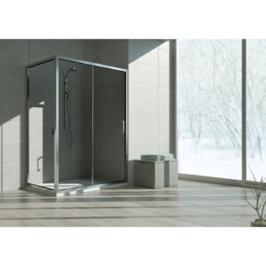 892305 Porta scorrevole doccia vetro 6mm trasp 118/120xh200cm t-squared FERIDRAS