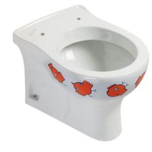 B44CBD07 Vaso Appeso Con Scarico "S" Decoro Birdo PONTE GIULIO - immagine 1