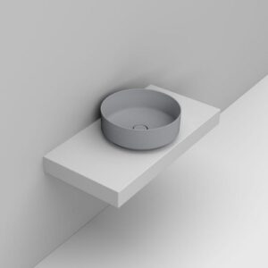 D310545 Lavabo Appoggio Rotondo D44 Grigio Cemento Noemi DOLOMITE