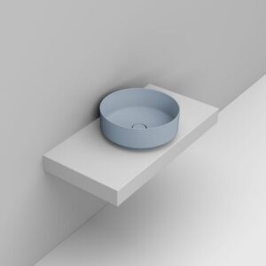 D310571 Lavabo Appoggio Rotondo D44 Azzurro Avio Noemi DOLOMITE