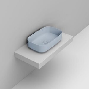 D311071 Lavabo Appoggio Ovale 62X38 Azzurro Avio Noemi  DOLOMITE