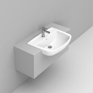 D340101 Lavabo Semincasso 64X46 Bianco Euro DOLOMITE - immagine 1