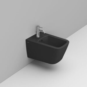D432681 Bidet Sospeso 36X54 Nero Opaco Mia  DOLOMITE