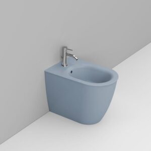 D483571 Bidet Appoggio Filo Parete 36X55 Azzurro Avio Mayka  DOLOMITE