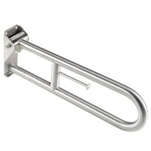 G56JCS28 Impugnatura Ribaltabile Con Porta Rotolo Inox Satinato Mm. 600 PONTE GIULIO