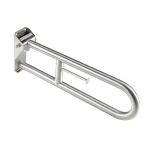 G56JCS29 Impugnatura Ribaltabile Con Porta Rotolo Inox Satinato Mm. 750 PONTE GIULIO