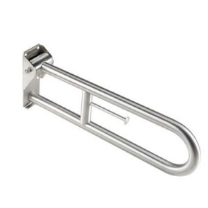 G56JCS30 Impugnatura Ribaltabile Con Porta Rotolo Inox Satinato Mm. 800 PONTE GIULIO
