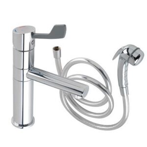 H50GBS28 Miscelatore Monocomando H.110Mm Bocca Girevole Leva Clinica E Doccetta PONTE GIULIO