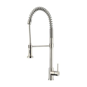 MC I 0011 MISCELATORE LAVELLO MONOCOMANDO MONOFORO DOCCETTA ESTRAIBILE ACCIAIO VSA