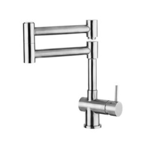 MC I 0039 MISCELATORE LAVELLO MONOCOMANDO MONOFORO CON BOCCA GIREVOLE ACCIAIO VSA