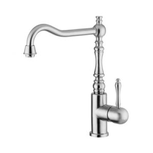 MC I 0044 MISCELATORE LAVELLO MONOCOMANDO MONOFORO CON LEVA LATERALE ACCIAIO VSA
