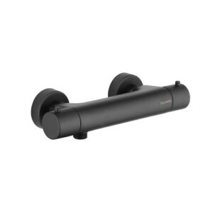 R208181 Miscelatore Doccia Esterno Termostatico Nero Opaco Game  DOLOMITE