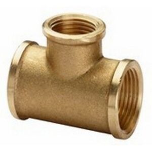 3216.60 TEE F.F.F. RIDOTTO GIALLO 1.1/2 X 1.1/4 X 1.1/2 - immagine 1