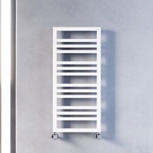 132550ESP Radiatore scaldasalviette elettrico verticale TOWER QUADRO Bianco 1367X500 CALEIDO