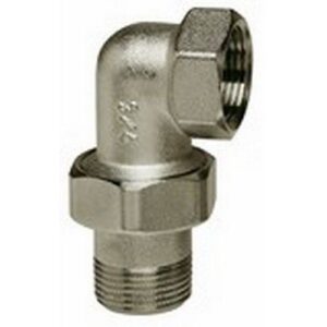 3084.15 BOCCHETTONE M.F. CURVO IN 3 PEZZI TENUTA O-RING SABBIATO NICHELATO 1 - immagine 1