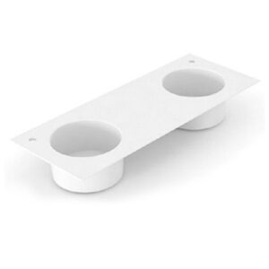 C32138FO Lavabo in ceramica doppia vasca con fori per rubinetteria 120x48 Skyland BIANCO MAT COLAVENE