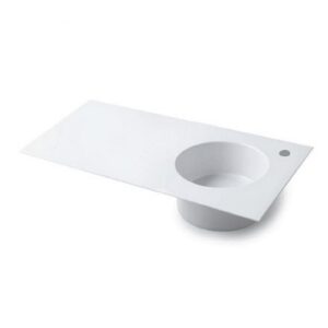 C32140RT Lavabo in ceramica con foro per rubinetteria 100x48 Dx Skyland BIANCO MATT COLAVENE - immagine 1