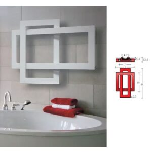 CROSS 88- 48 Scaldasalviette bianco cross 88-48cm BREM - immagine 1