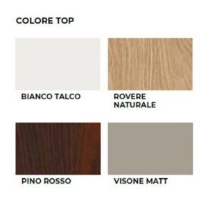 CT8050BM Top piano da appoggio 80x50xh4 Cento BIANCO COLAVENE - immagine 2