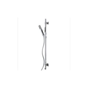 D91001N00094013 Kit saliscendi quadro 95 cm nichel spazzolato con flessibile 150 cm CUBE BOSSINI - immagine 1
