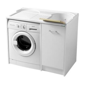 DL1051B Mobile lavanderia con vasca lavapanni dx 106x50xh90 Domestica BIANCO COLAVENE - immagine 1