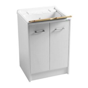 DL6050B Mobile lavanderia con vasca lavatoio 60x50xh86 Domestica BIANCO COLAVENE - immagine 1