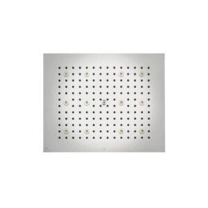 H37455000073016 Soffione cromoterapia per controsoffitto rettangolare nero opaco 570X470 DREAM FLAT BOSSINI - immagine 1