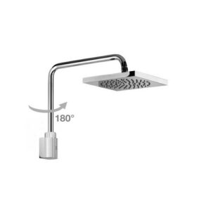 H59715000030009 Soffione quadrato con braccio doccia girevole 260X260 CUBE BOSSINI - immagine 1