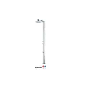 L00382000030008 Colonna doccia da esterno INOX con soffione TETIS Ø250 mm e doccetta lavapiedi BOSSINI - immagine 1