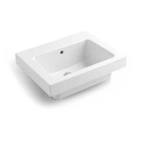 LAA6052T Lavabo in ceramica senza foro per rubinetteria 60x50 Alaqua BIANCO MATT COLAVENE - immagine 1