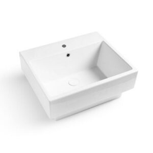 LAB4552FC Lavabo in ceramica con foro per rubinetteria 45x50 Volant TERRA LUCIDO COLAVENE - immagine 1