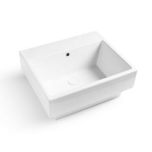 LAB5052C Lavabo in ceramica senza foro per rubinetteria 50x50 Volant TERRA LUCIDO COLAVENE - immagine 1