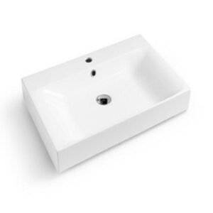 LAC6045 Lavabo in ceramica con foro per rubinetteria 60x45xh10 Cento BIANCO COLAVENE - immagine 1