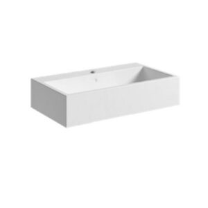 LAL8048FC Lavabo in ceramica con foro per rubinetteria monocolore 80x46xH18 Camaleo TERRA LUCIDO COLAVENE